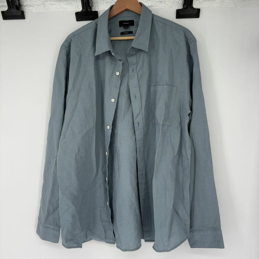 Vince Linen-Blend Button-Down Shirt